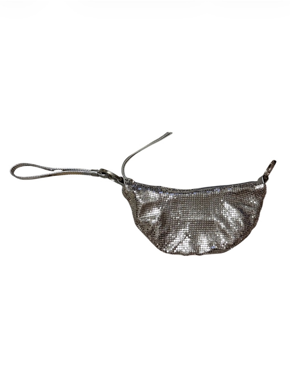 Vintage Y2K Bebe Metallic Silver Wristlet Clutch